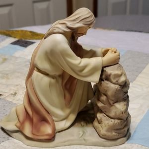 "Jesus Knelling on the Rock"